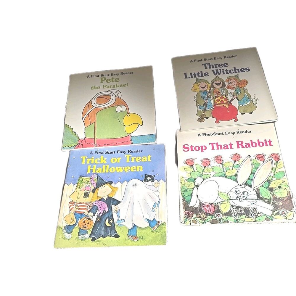 Lot of 4 Vintage 1980 A First Start Easy Reader Paperback Children's Books‎